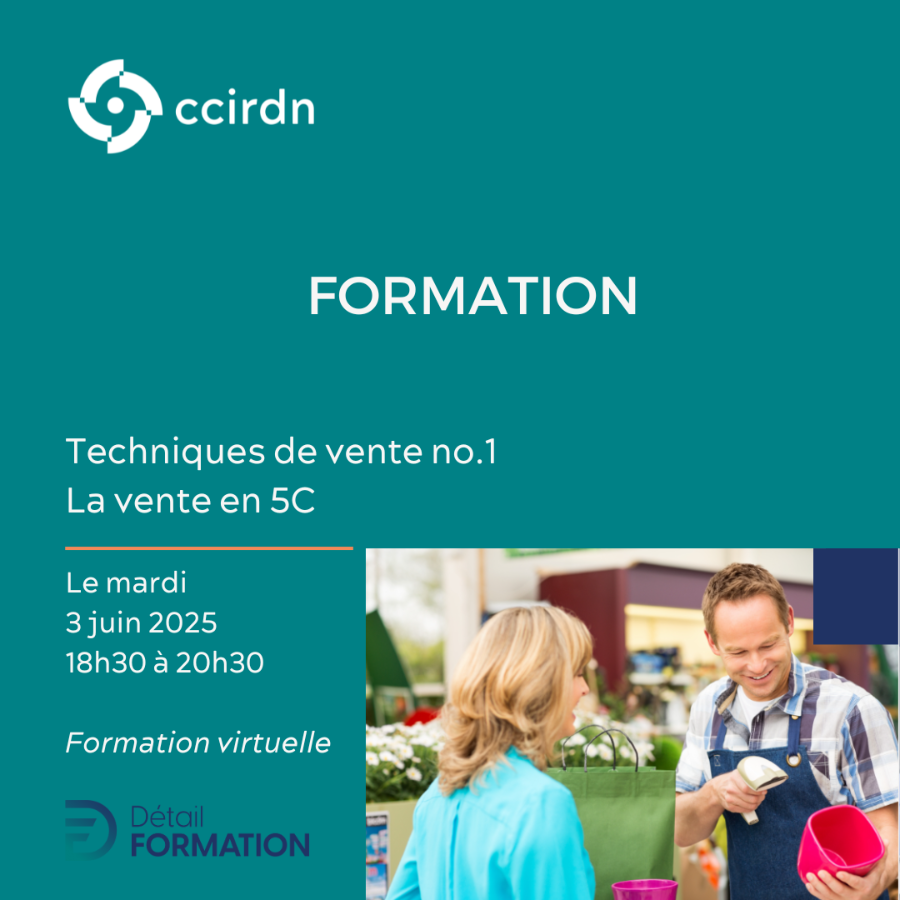 Formation Techniques de vente no.1 : La vente en 5C