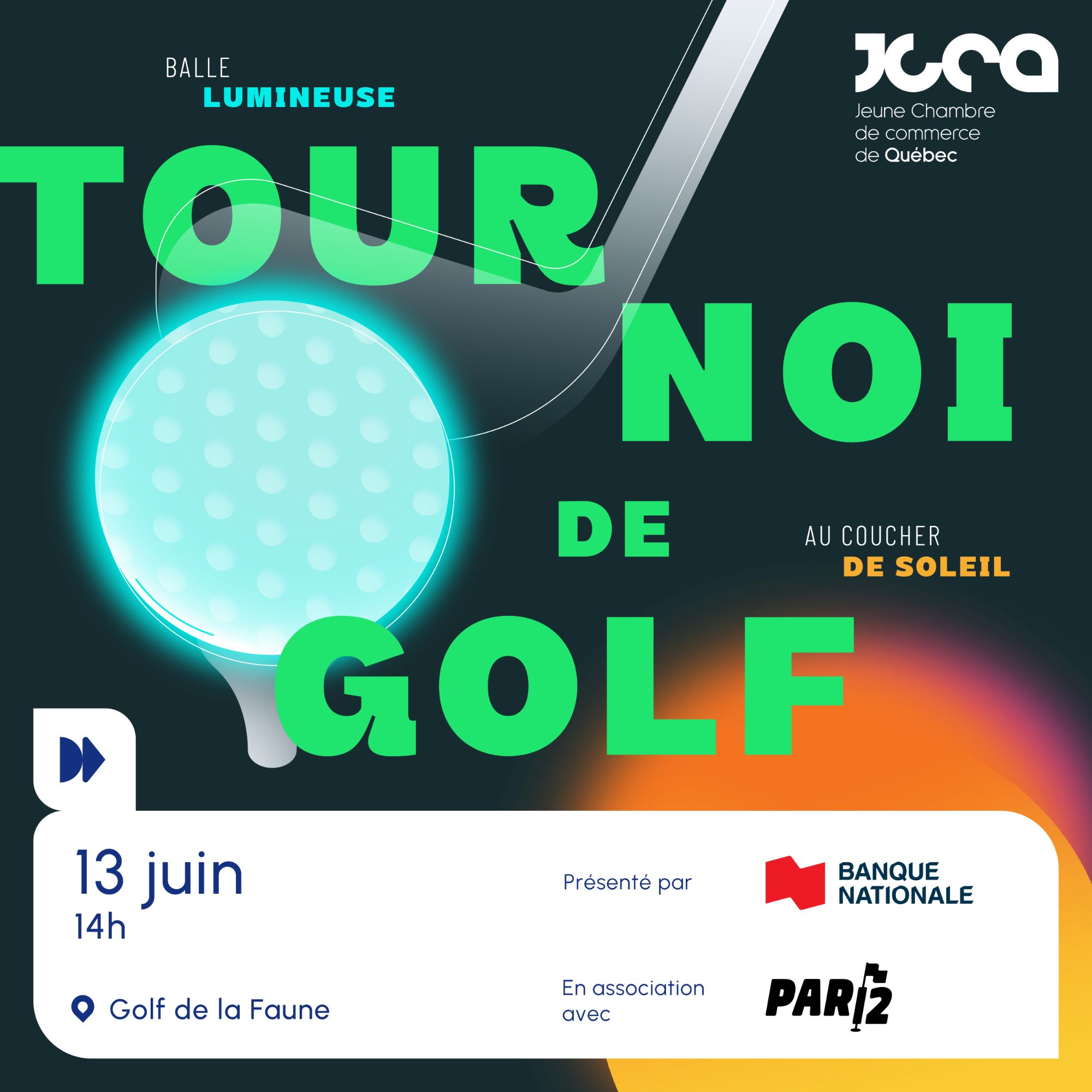 Tournoi de golf nocturne