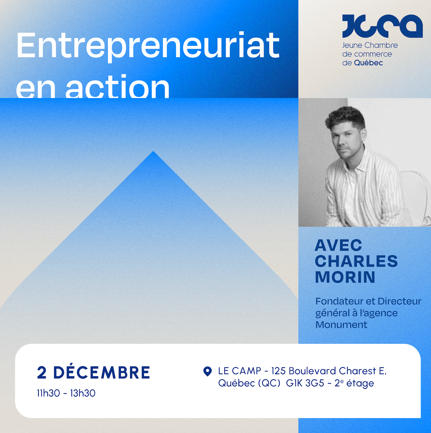 L'entrepreneuriat en action : Dîner-conférence avec Charles Morin