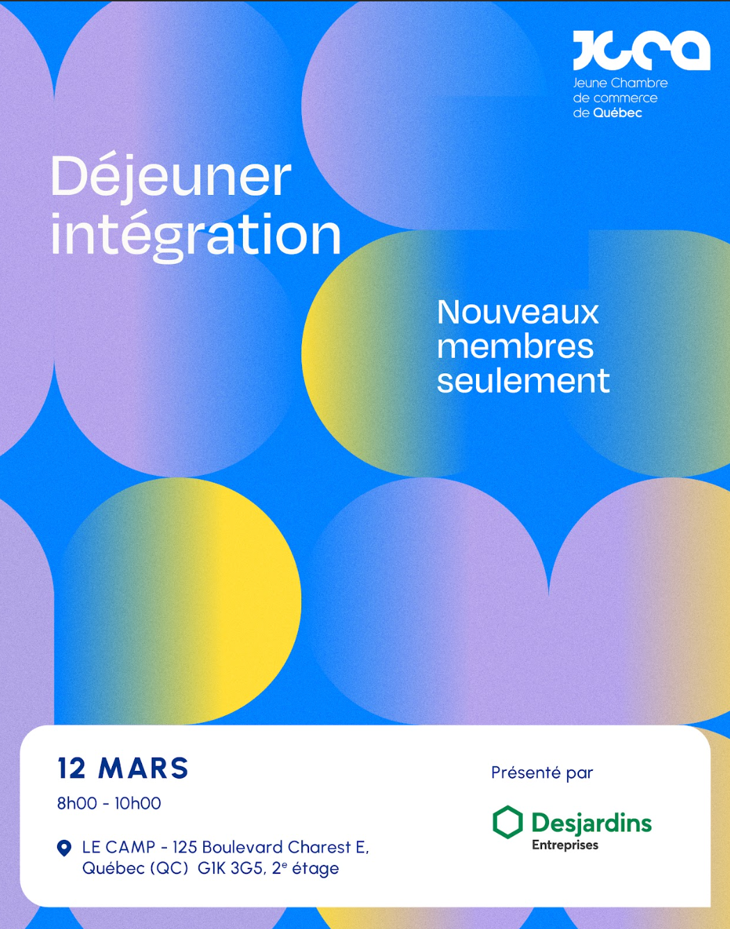 Déjeuner intégration *NOUVEAUX MEMBRES SEULEMENT*