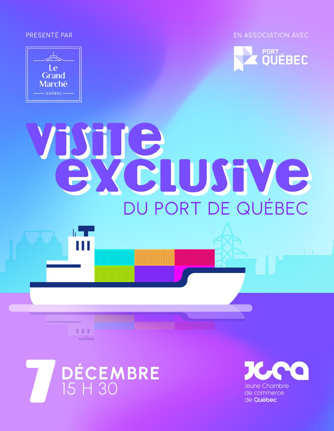 Complet - Visite exclusive du Port de Québec - Réservé aux membres