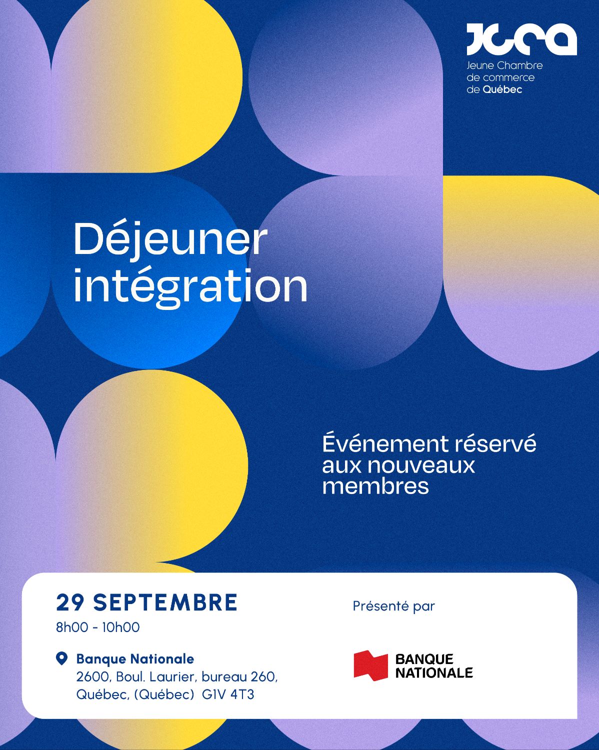 Déjeuner intégration *NOUVEAUX MEMBRES SEULEMENT*