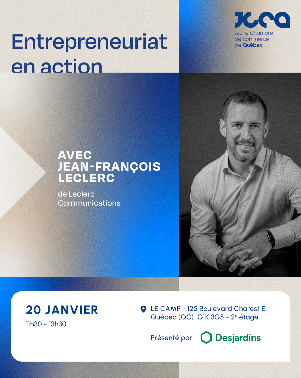L'entrepreneuriat en action : Dîner-conférence avec Jean-François Leclerc