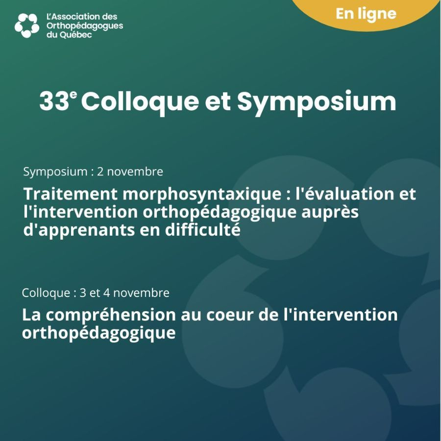 33e Colloque et Symposium