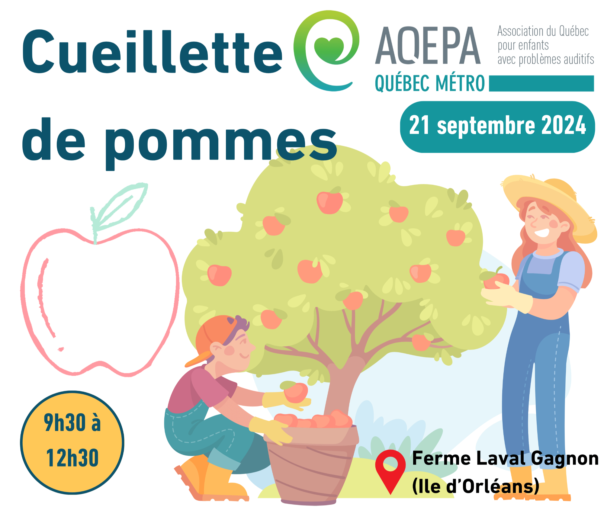Cueillette de pommes annuelle AQEPA Québec Métro