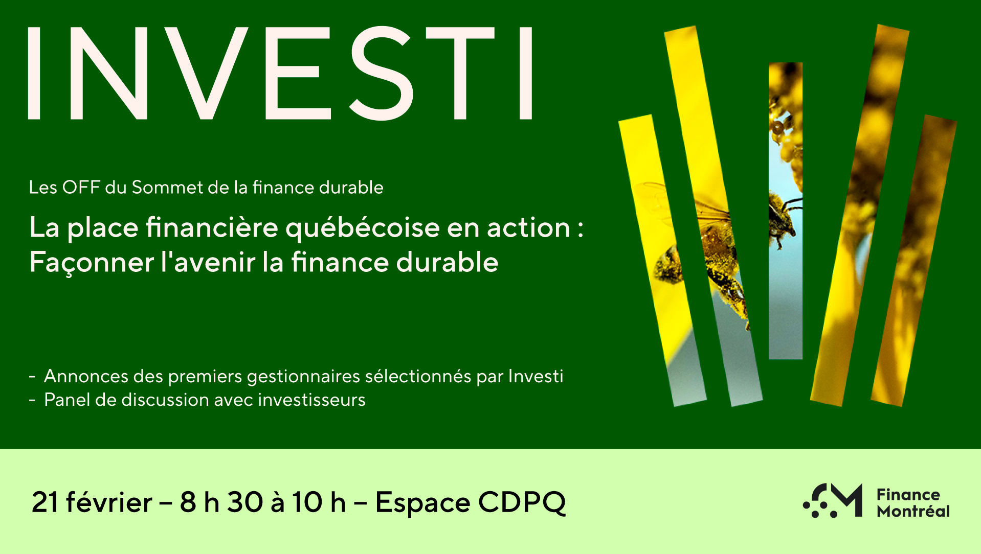 La place financière québécoise en action : façonner l'avenir de la finance durable avec INVESTI