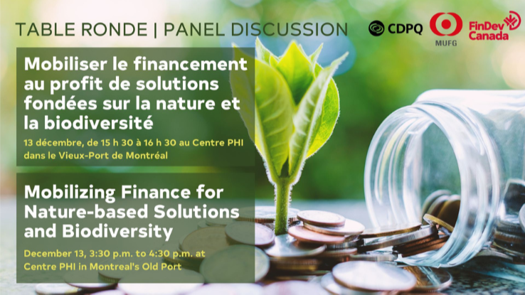 Panel discussion and networking event: Biodiversity and Inclusivity: How investors can collaborate to integrate a gender lens to biodiversity finance
