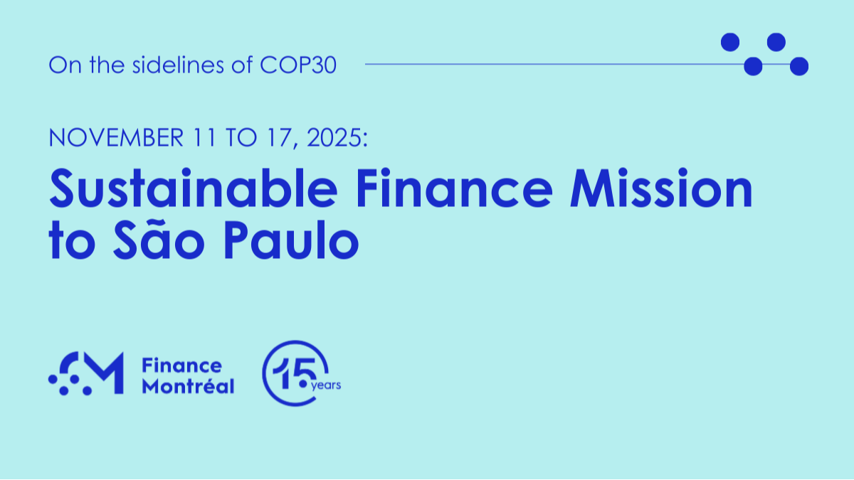 Sustainable Finance Mission to São Paulo – on the sidelines of COP30