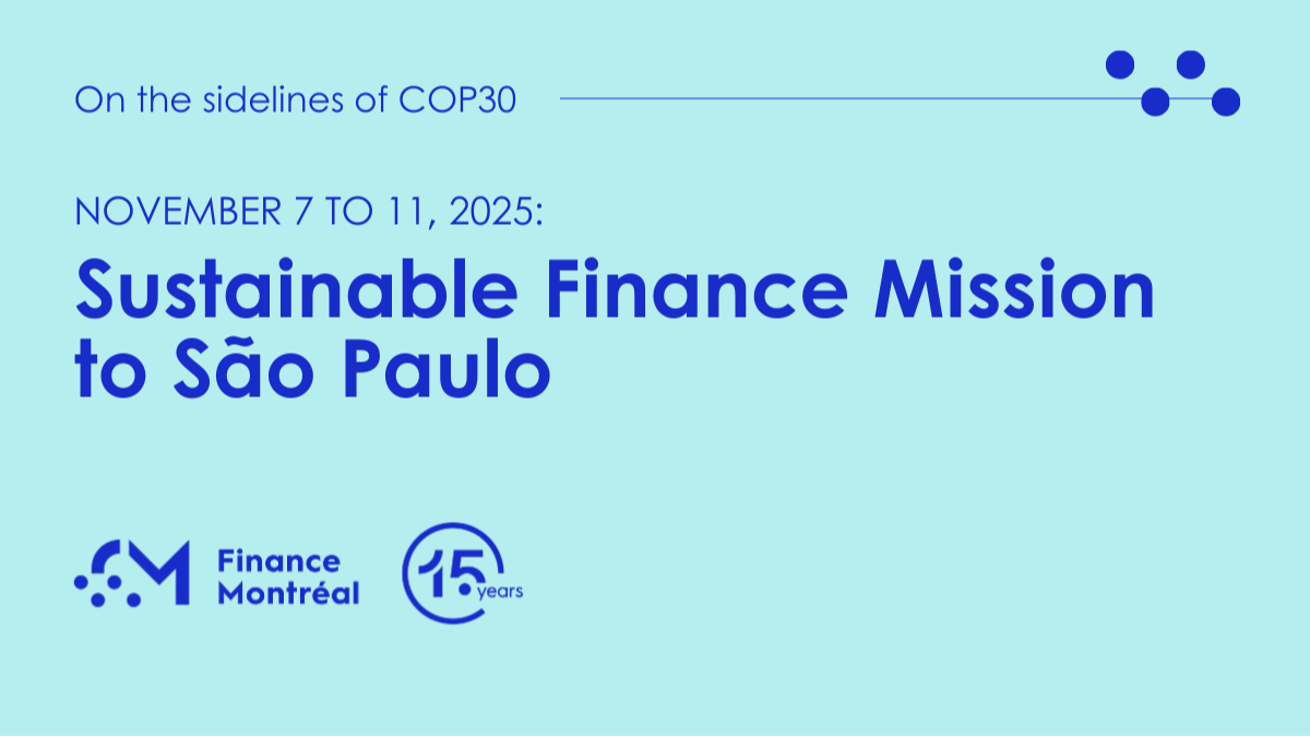 Sustainable Finance Mission to São Paulo – on the sidelines of COP30