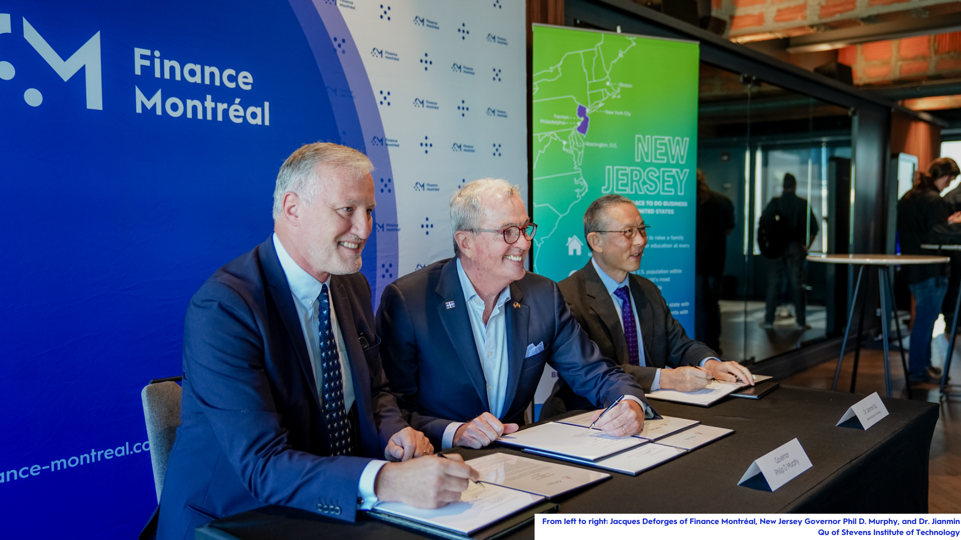 Governor Murphy, Stevens Institute of Technology, and Finance Montréal Sign MOU to Strengthen Quebec-New Jersey Fintech Connections