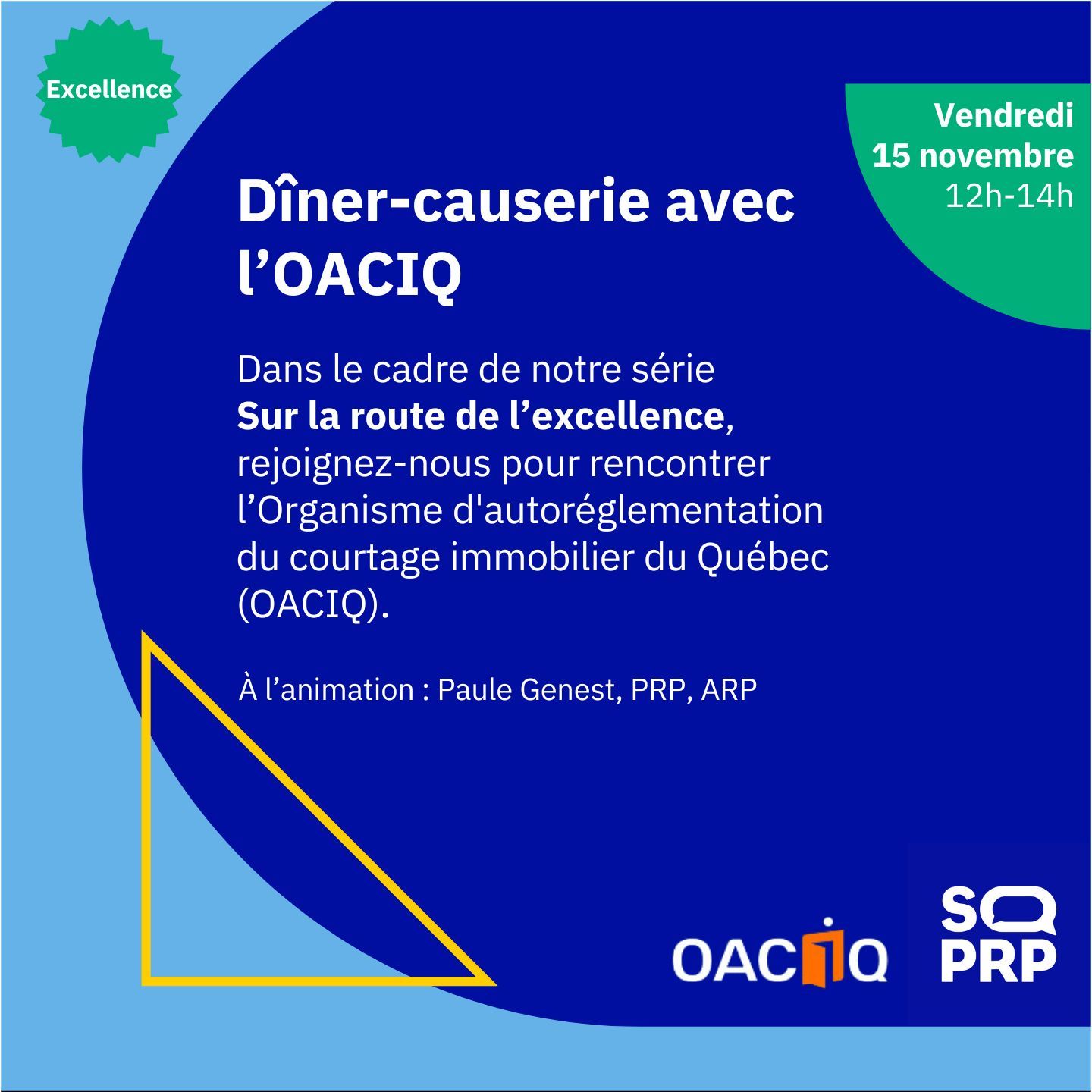 Dîner causerie avec l'OACIQ