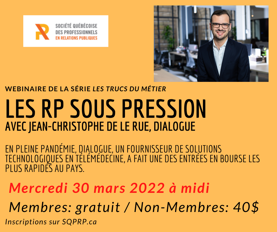 Série Les trucs du métier / Les RP sous pression