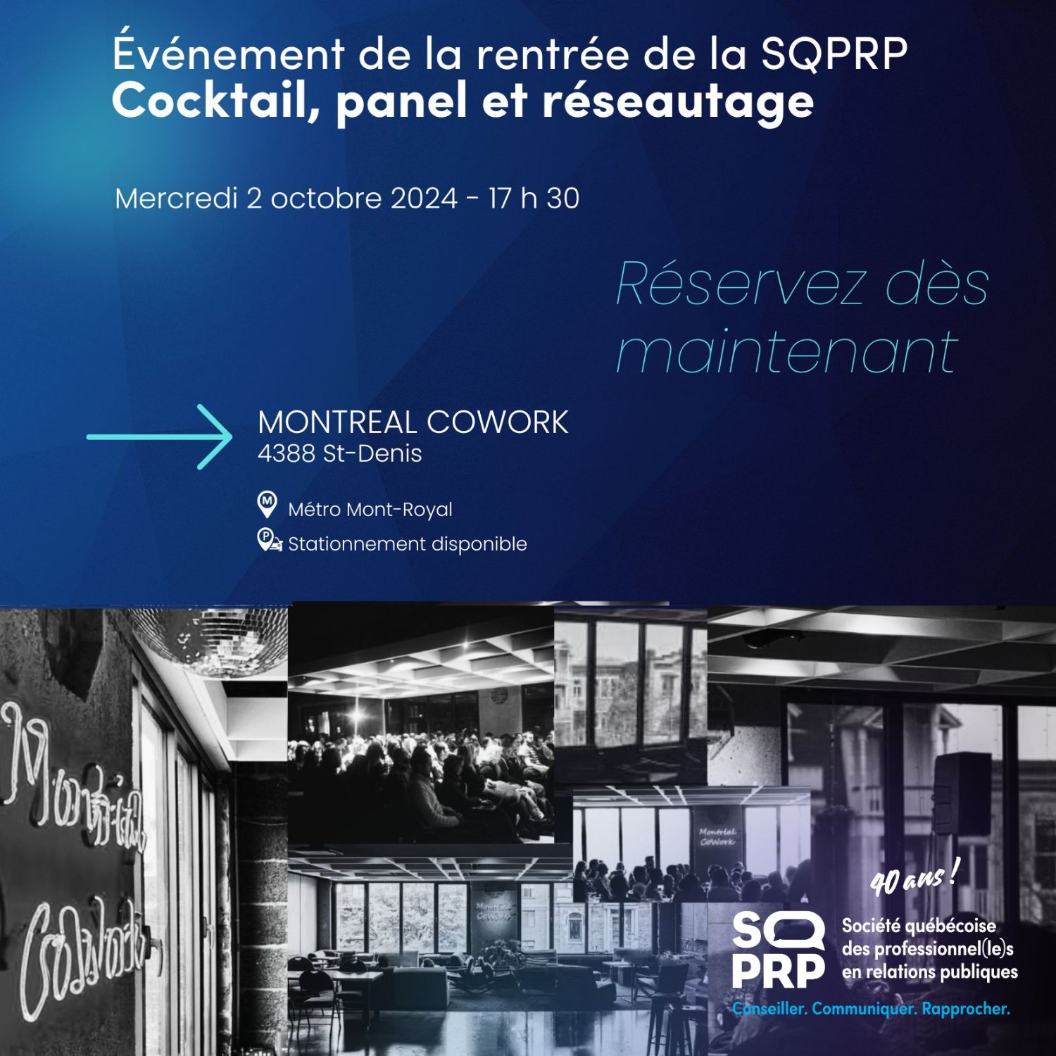 Événement de la rentrée SQPRP - Cocktail et panel avec la FPJQ