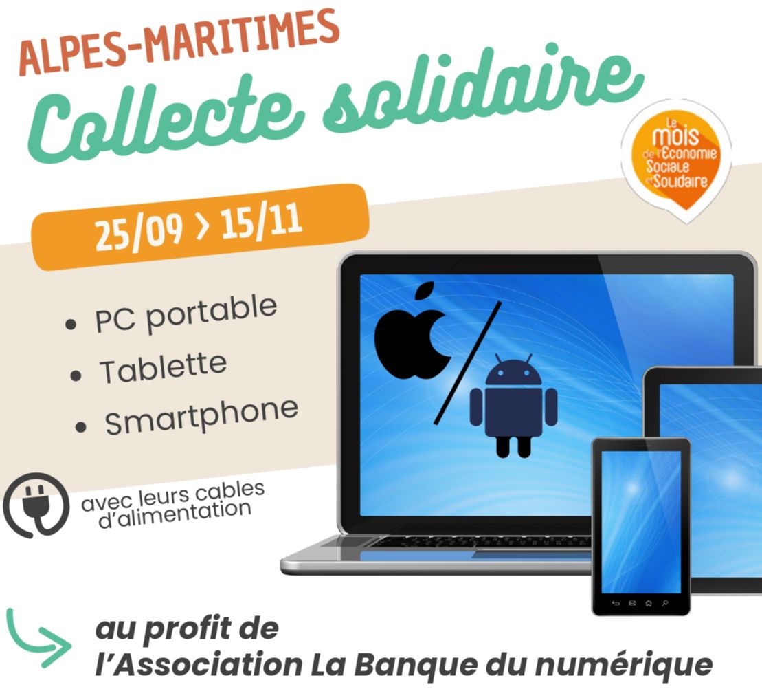 Collecte Solidaire | Mutualité Française, Cress PACA, Banque du Numérique (06)