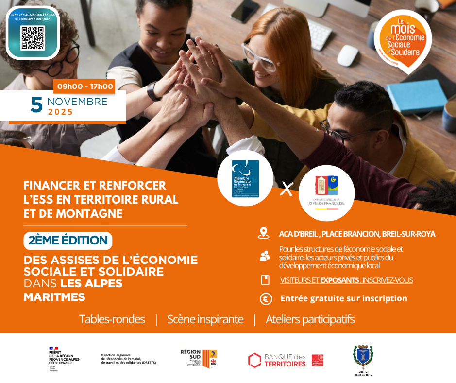 Assises de l'Economie Sociale et Solidaire dans les Alpes-Maritimes | La CRESS, Communauté de la Riviera Française