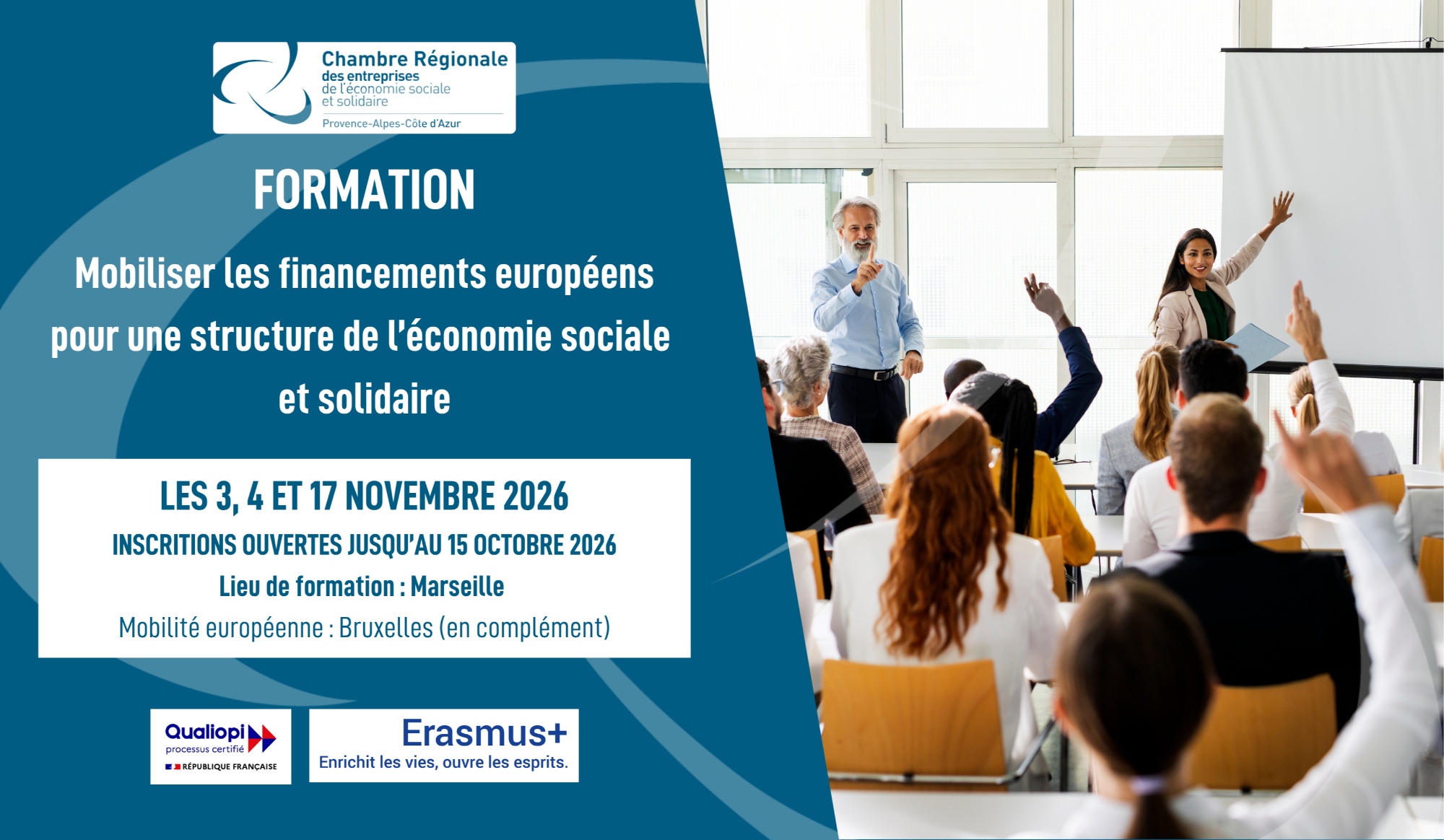 Formation - Mobiliser les financements européens pour une organisation de l'ESS - Alpes du Sud