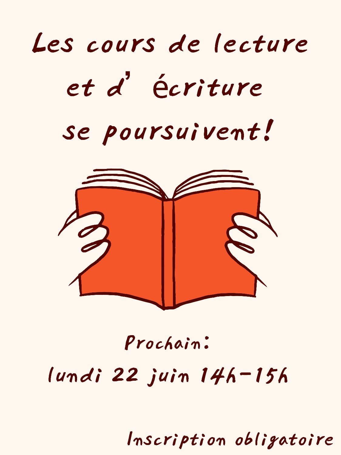 Cours de lecture et d'écriture