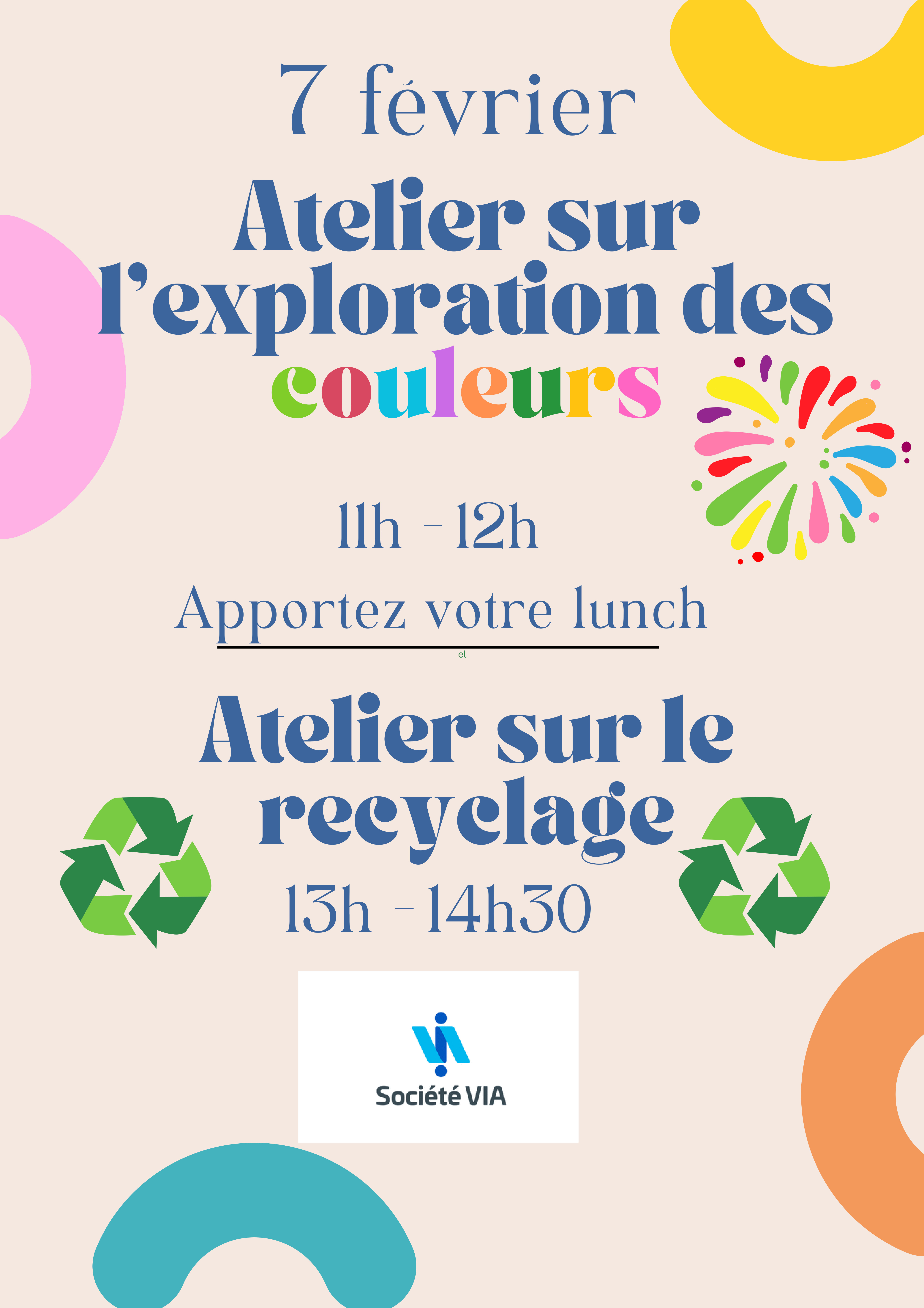 Atelier sur l'exploration des couleurs et le recyclage