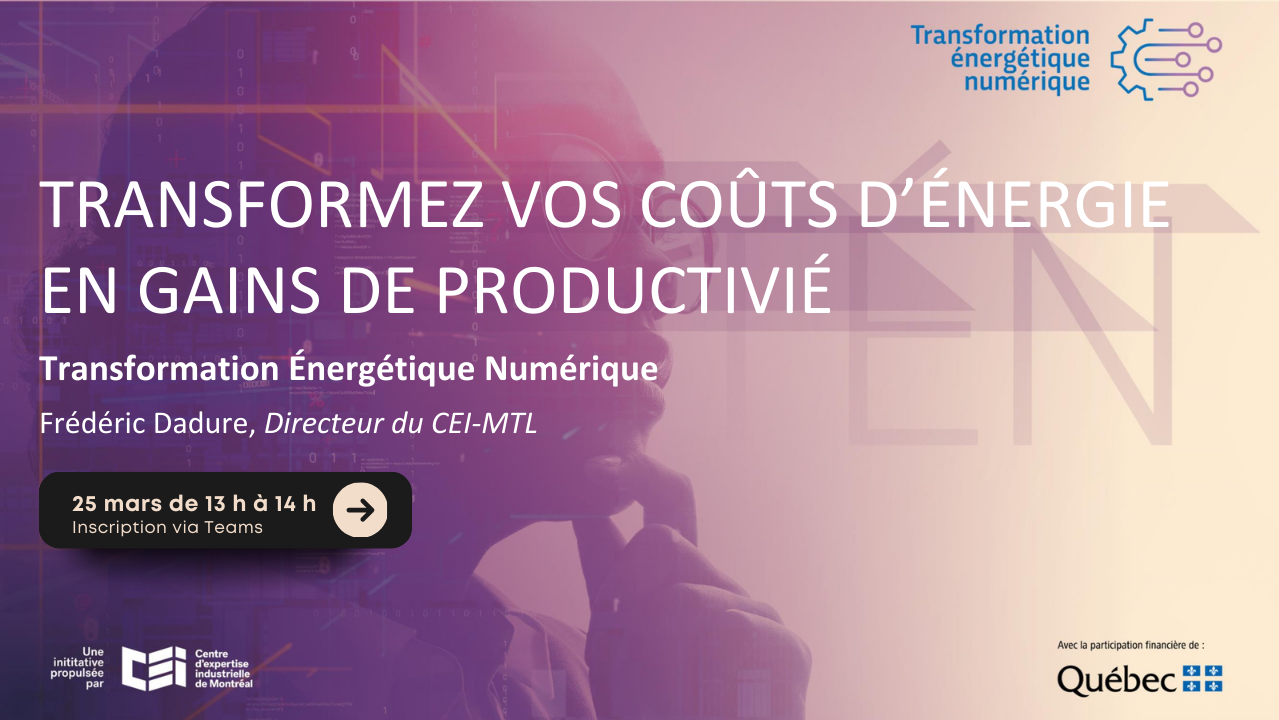 Webinaire | Transformation Énergétique Numérique (TÉN) – Spécial filière acéricole