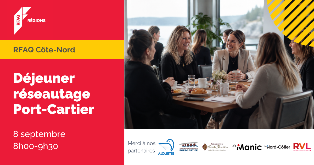 Déjeuner réseautage Port-Cartier — Tournée de la rentrée RFAQ Côte-Nord