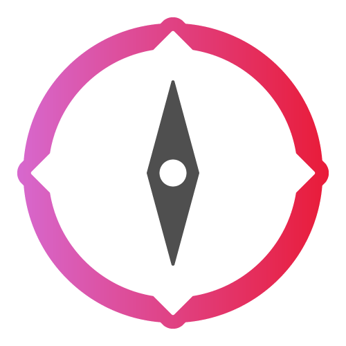Illustration d'une boussole magenta InnoScan, symbole du diagnostic qui oriente vos décisions