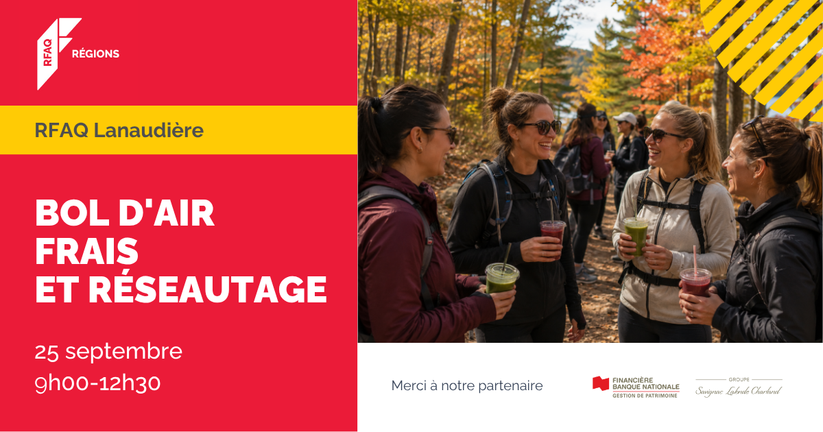 Bol d'air frais et réseautage — RFAQ Lanaudière — 25 septembre 2026