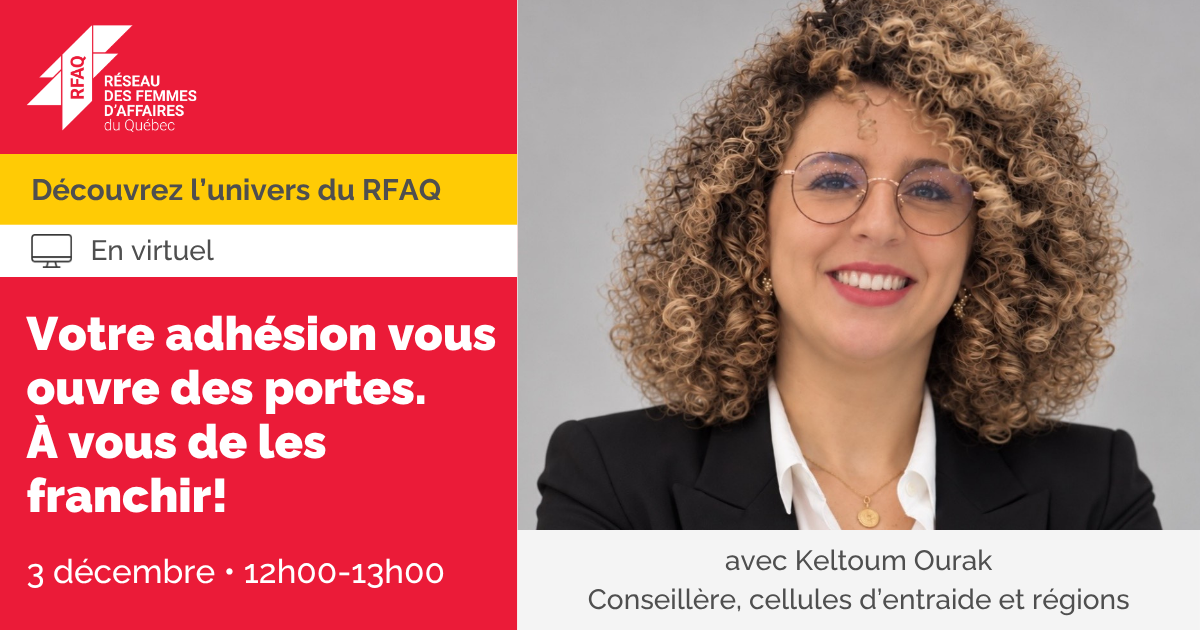 Votre adhésion vous ouvre des portes. À vous de les franchir ! — Découvrez l’univers du RFAQ — 3 décembre 2026