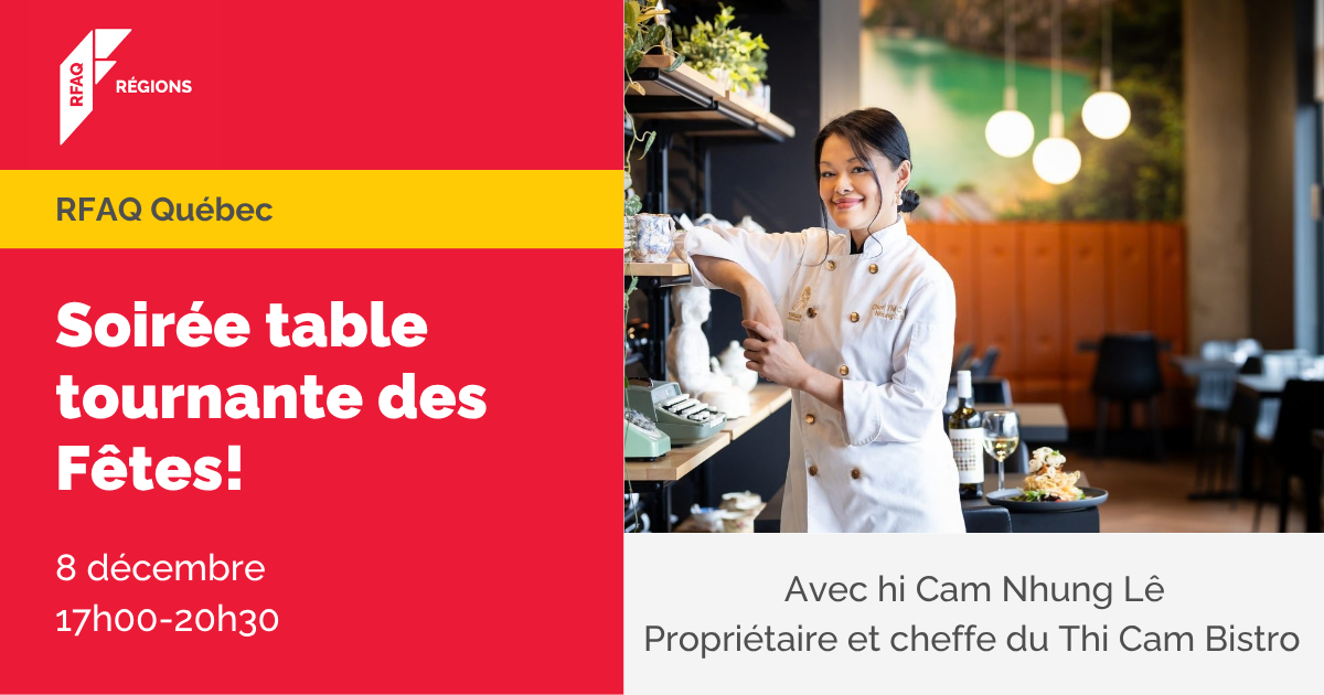 Soirée table tournante des Fêtes! — RFAQ Québec — 8 décembre 2026
