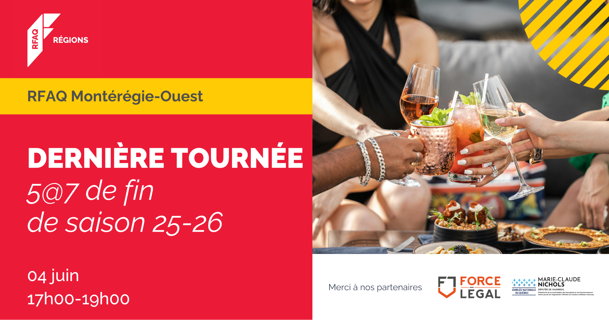 DERNIÈRE TOURNÉE : 5@7 de fin de saison 25-26