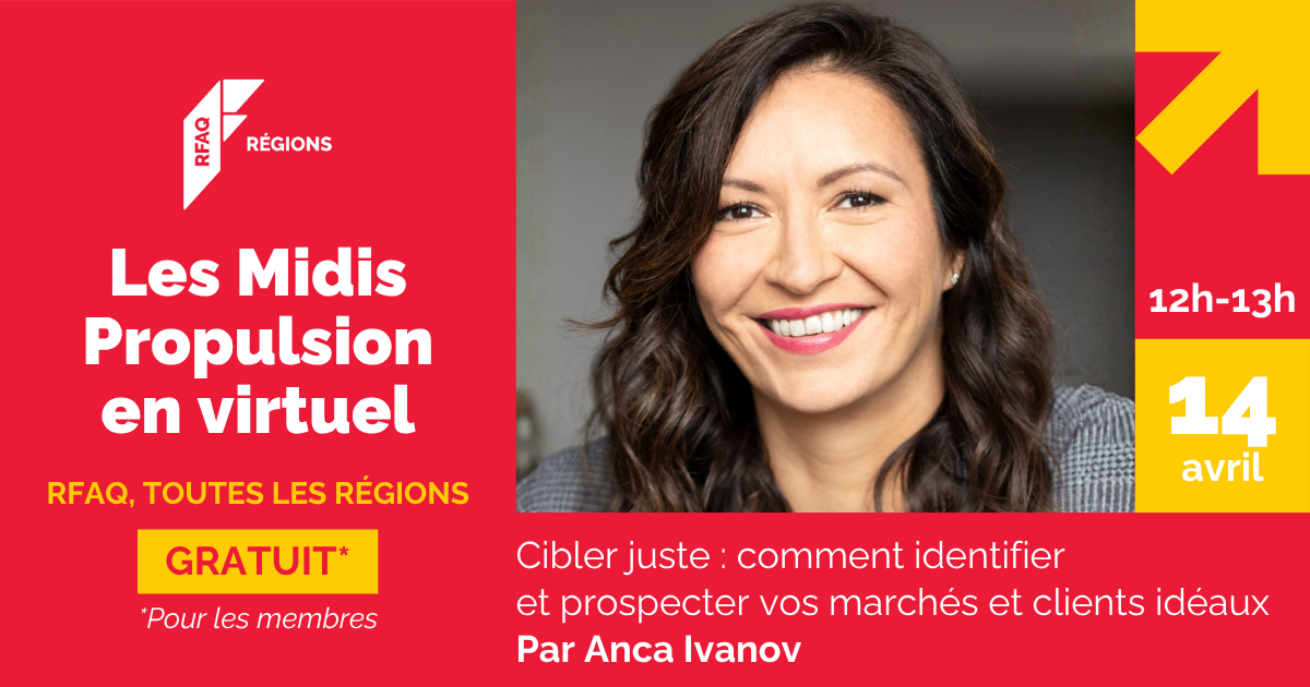 Les Midis Propulsion en virtuel: Cibler juste : comment identifier et prospecter vos marchés et clients idéaux