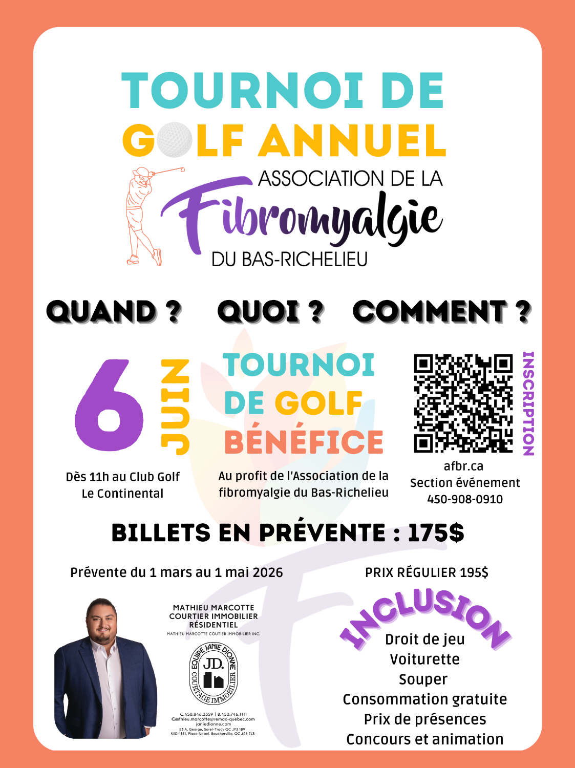 Tournoi de golf bénéfice Participants