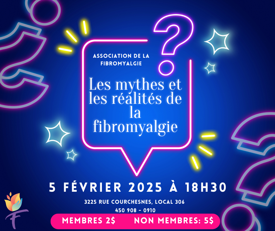 Soirée conférence : Démystifier les mythes et les réalités de la fibromyalgie