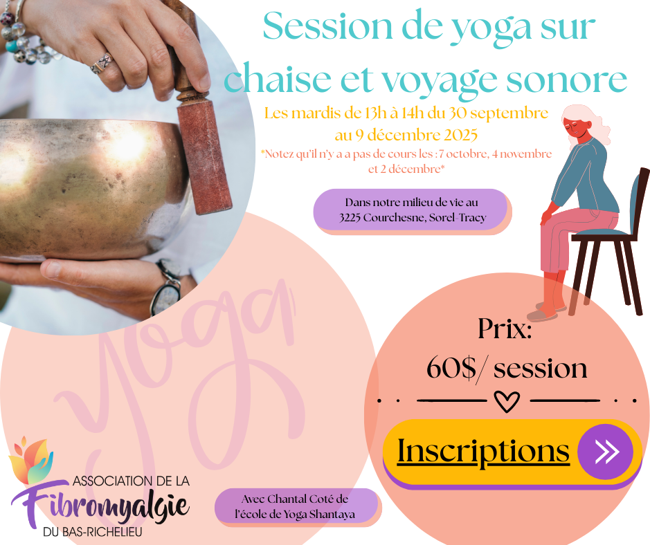 Session de yoga sur chaise et voyage sonore