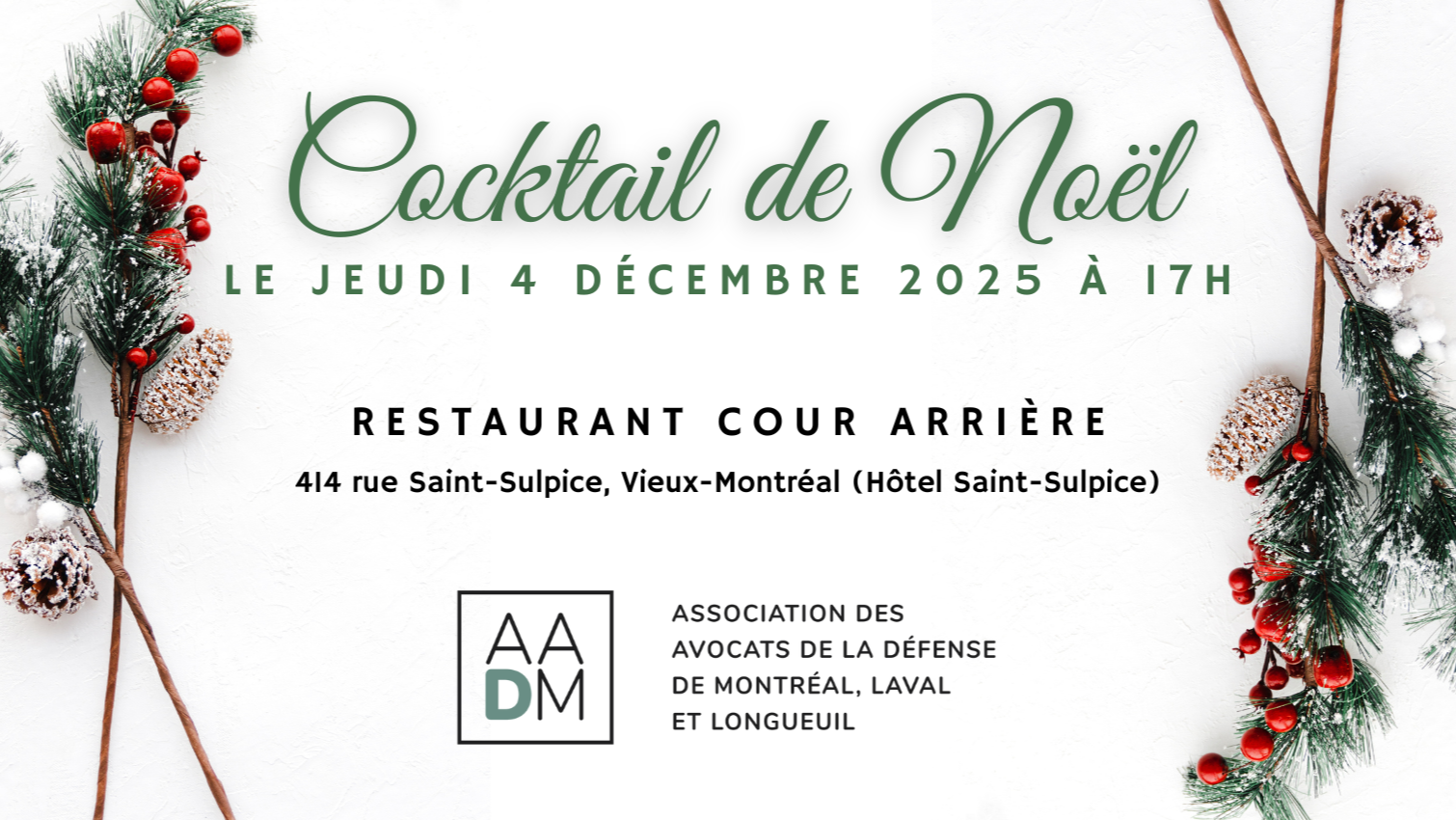 Cocktail de Noël 2025