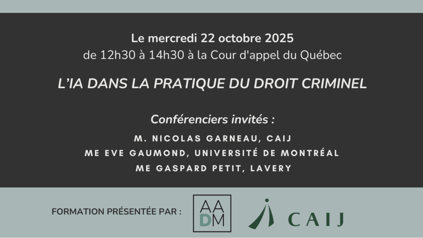 L'IA dans la pratique du droit criminel