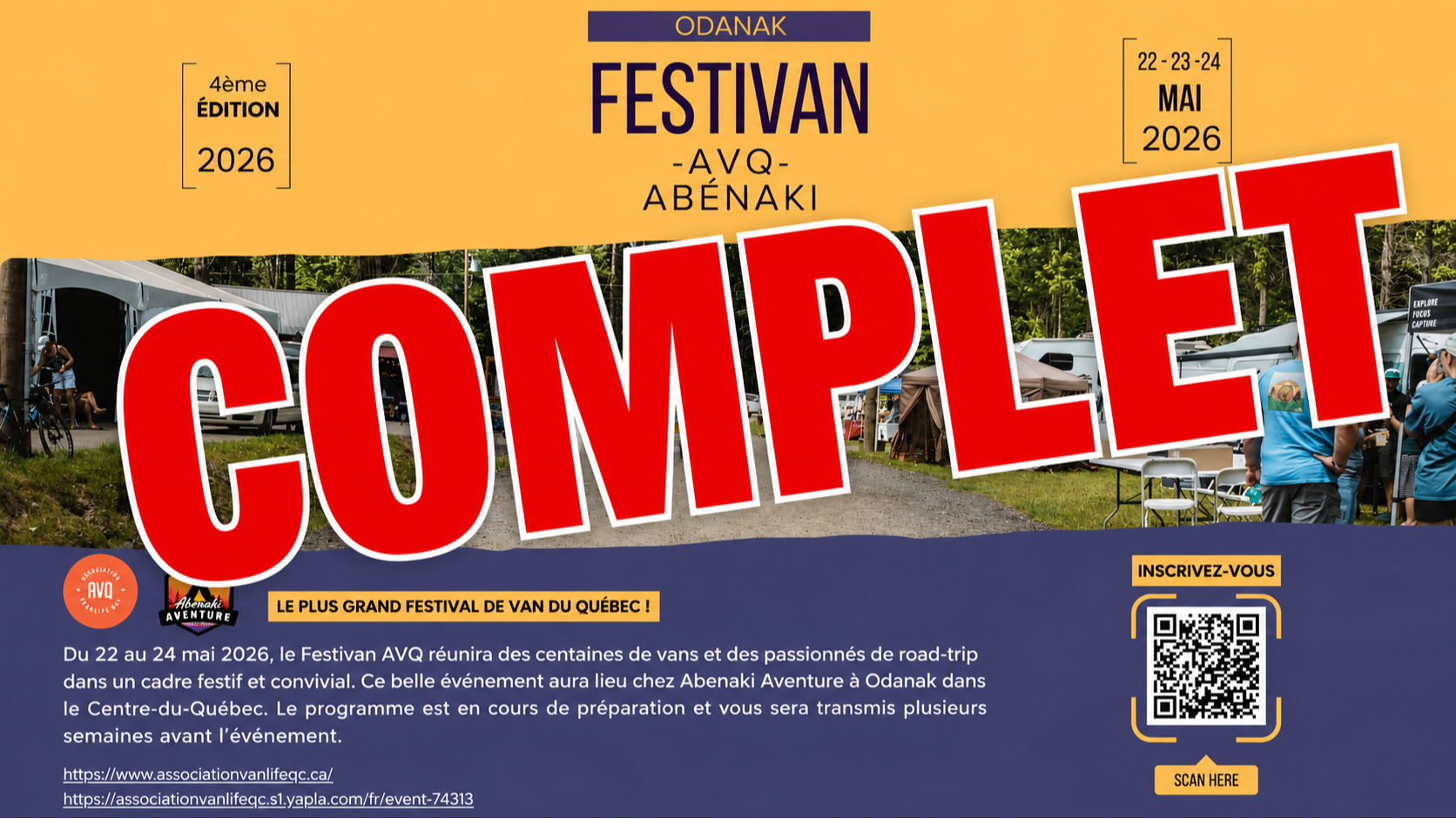 Festivan AVQ X Abénaki Aventure 2026