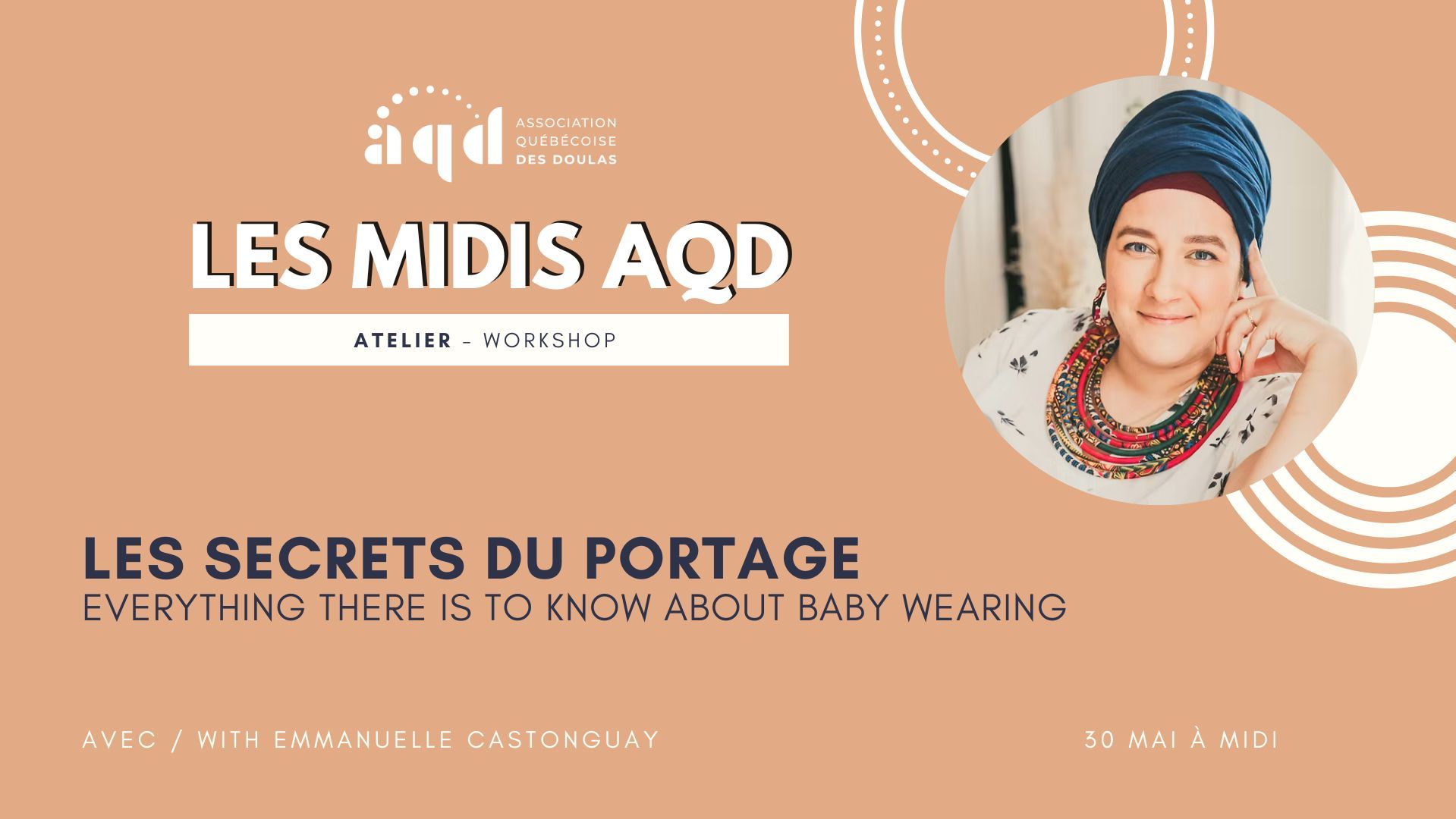 Midi AQD - Les secrets du portage avec Emmanuelle Castonguay
