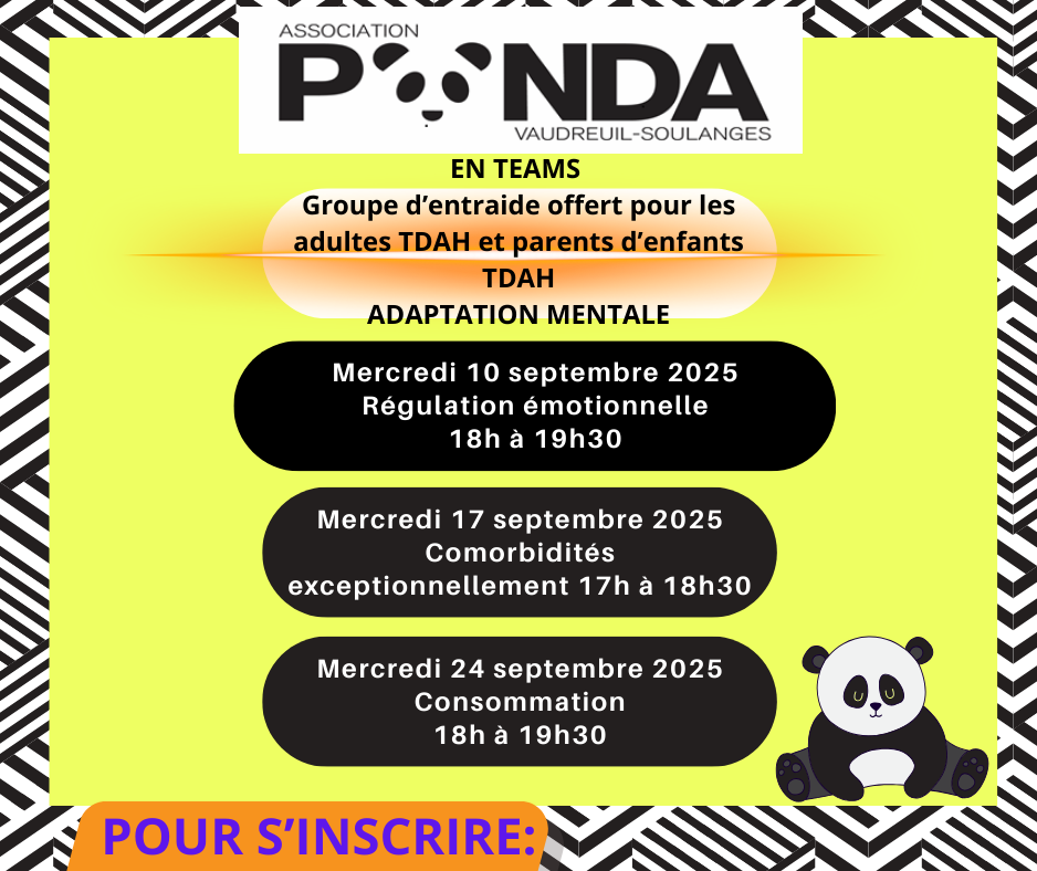 Groupe d'entraide TDAH et ADAPTATION MENTALE