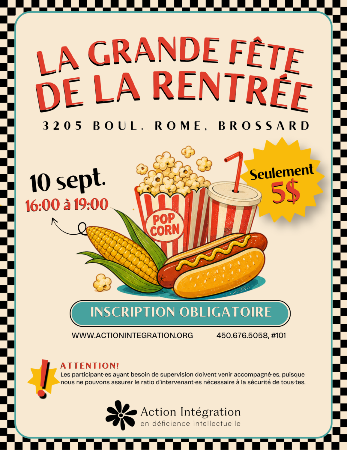 Fête de la rentrée 2026- Les participants doivent être accompagnés