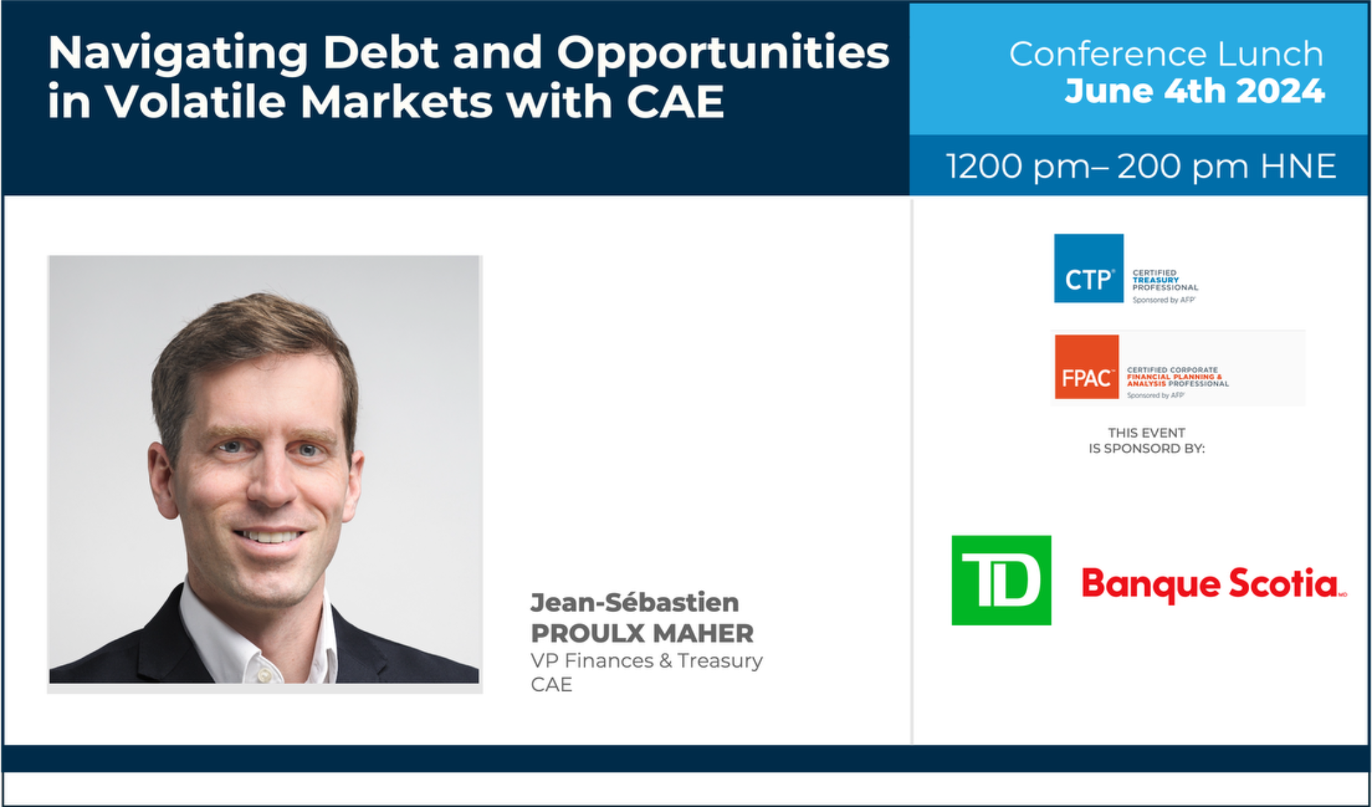 Lunch Conference - Navigating Debt and Opportunities in Volatile Markets with CAE