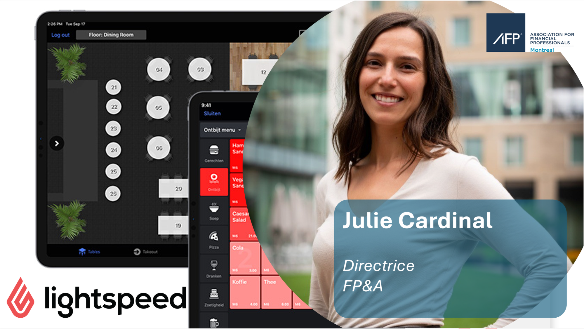 Diner Conférence - Julie Cardinal - Lightspeed