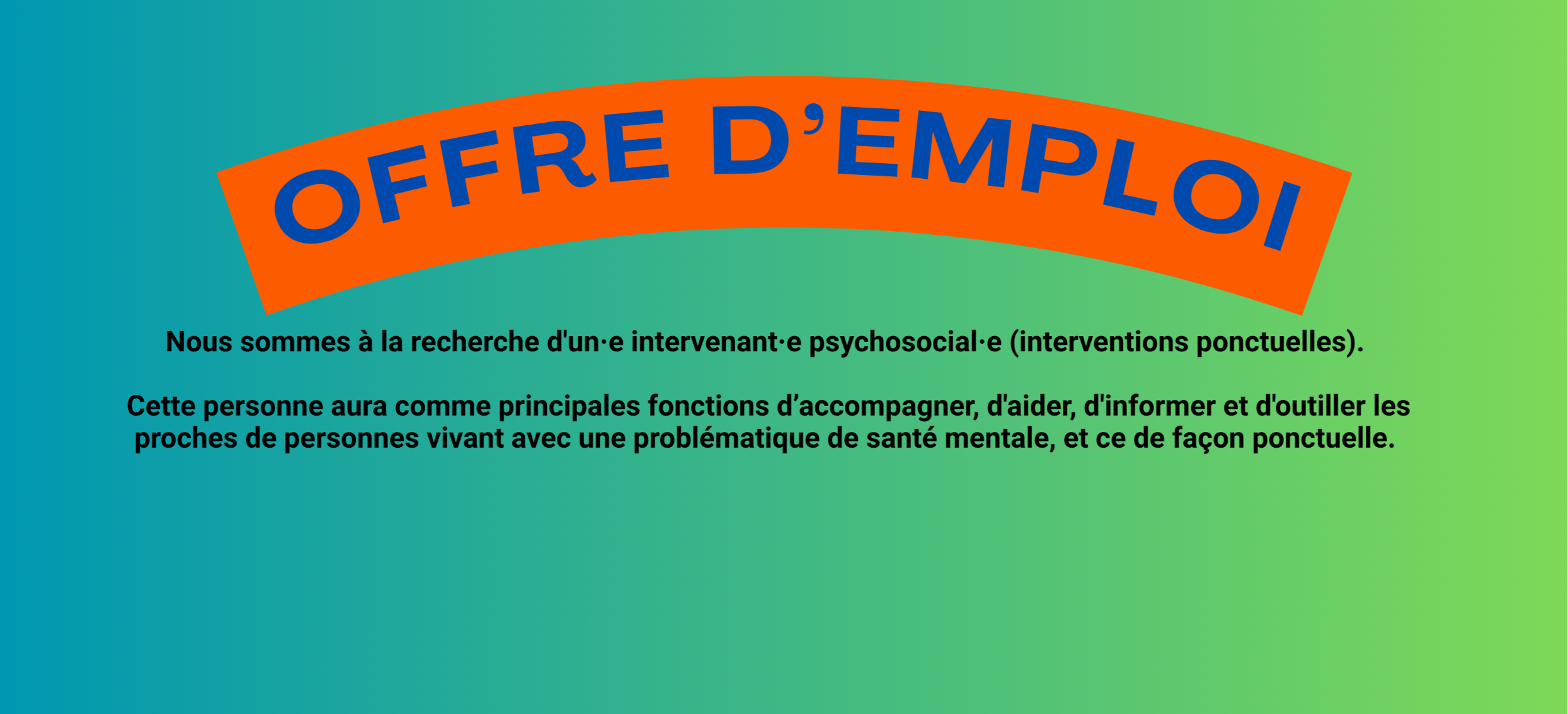 Offre d'emploi