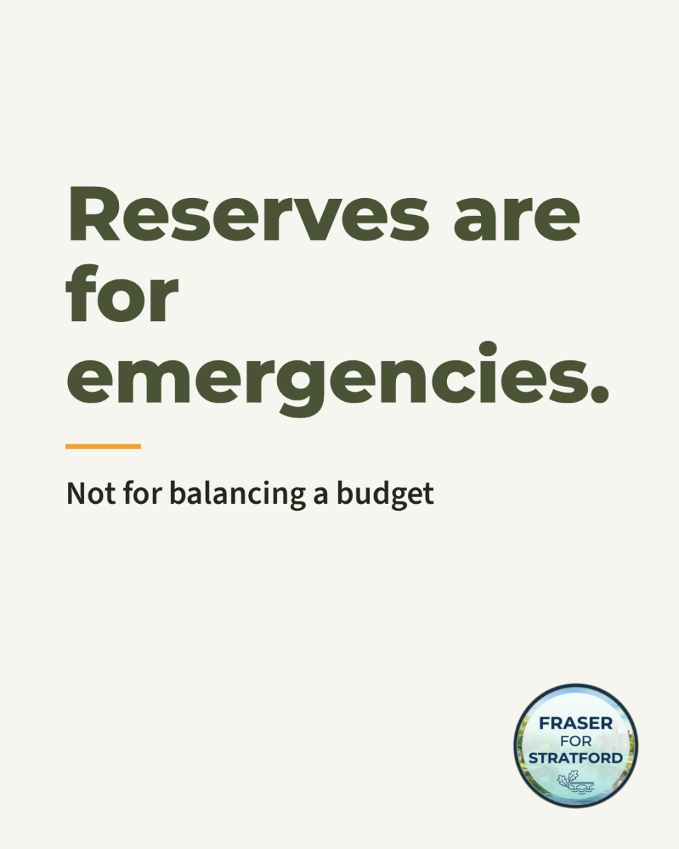 Reserves are for emergencies