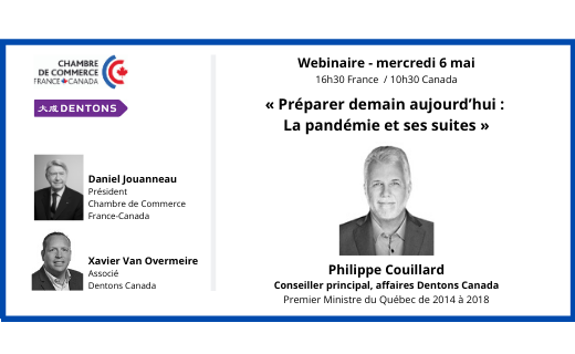 Mercredi 6 mai 2020 Webinaire avec Monsieur Philippe Couillard