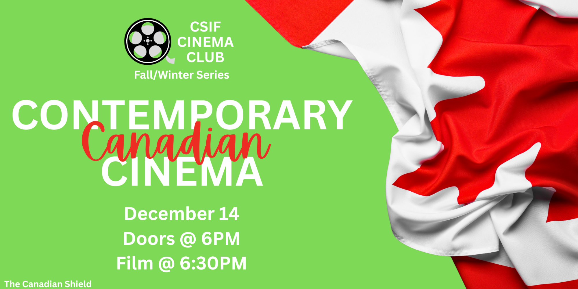 Cinema Club: Contemporary Canadian Cinema – December 2026