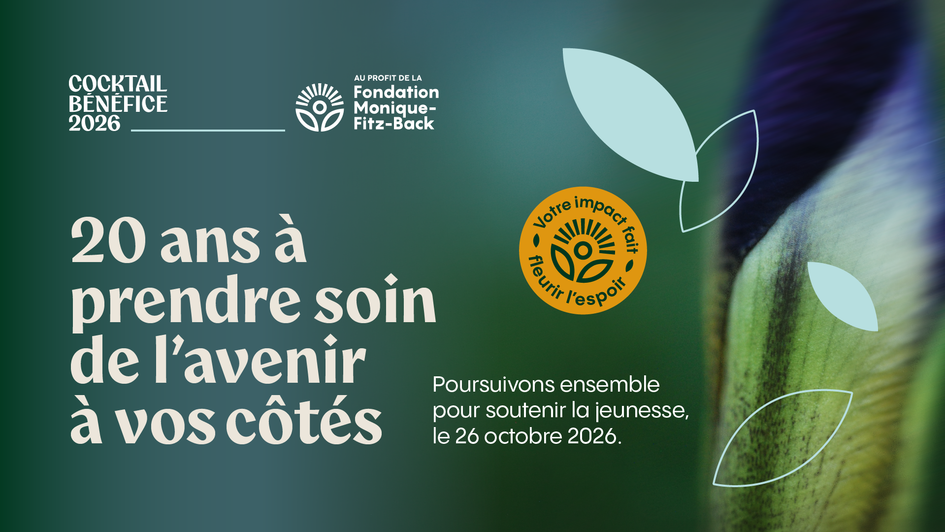 Cocktail-bénéfice 2026 : 20 ans à prendre soin de l'avenir
