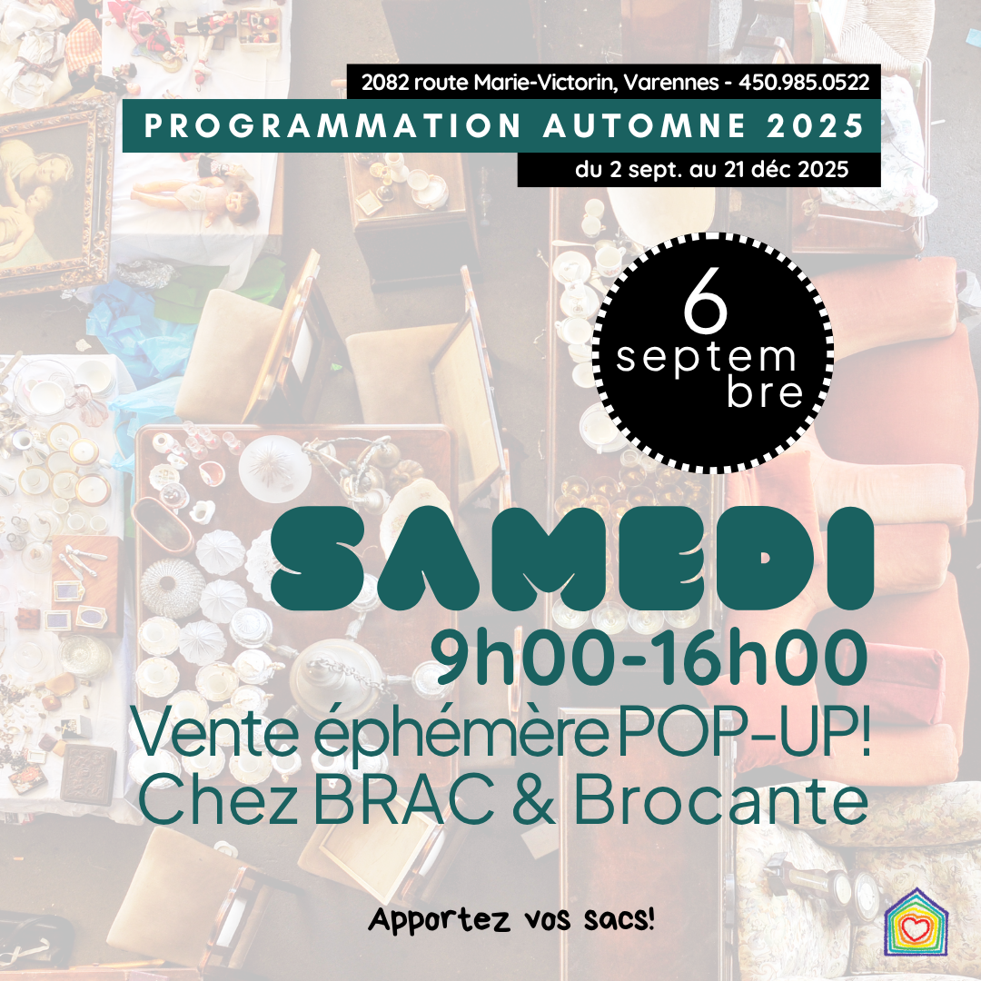 Vente éphémère POP-UP!