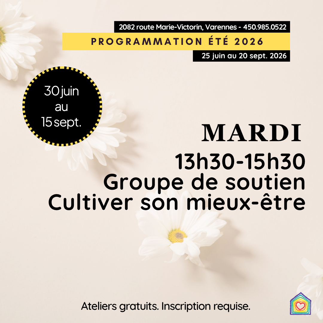 Groupe de soutien Cultiver son mieux-être