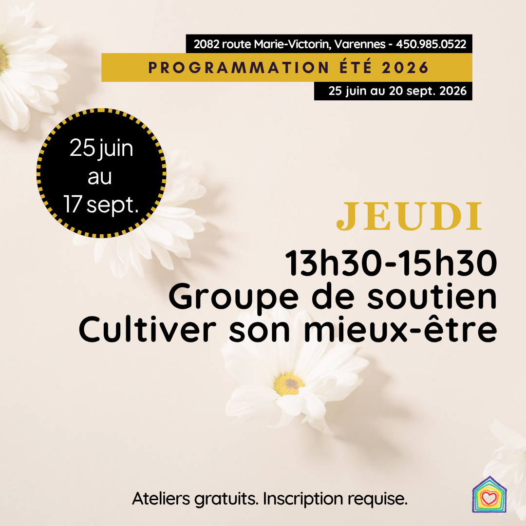 Groupe de soutien Cultiver son mieux-être
