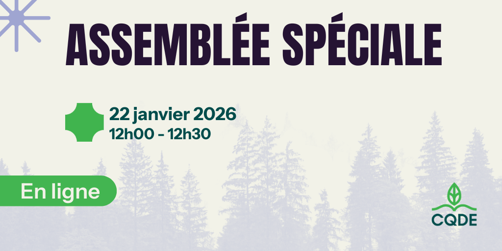 Assemblée spéciale du CQDE*